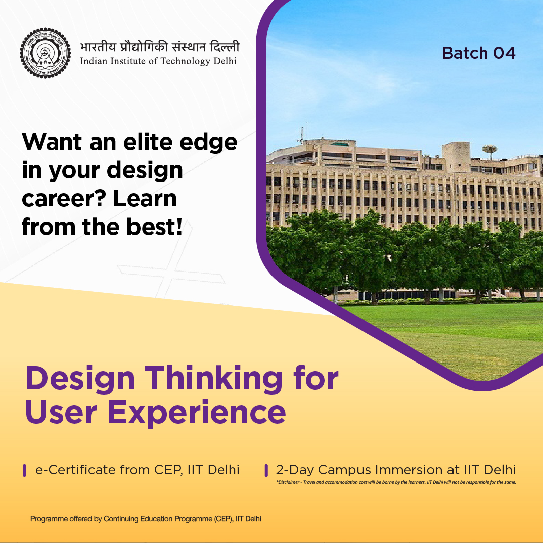 Design Thinking for User Experience (Batch 4)